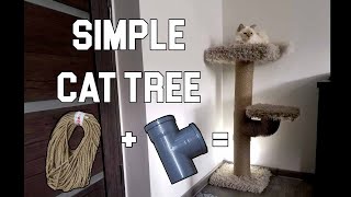 How To Make Easy Cat Scratching Post With PVC Pipes Rope And Hot Glue [upl. by Reynolds]