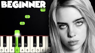 Lovely  Billie Eilish  BEGINNER PIANO TUTORIAL  SHEET MUSIC by Betacustic [upl. by Otaner]