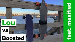 Lou Board vs Boosted Board Battle in Stockholm  Besteht der Neuling gegen den Platzhirschen [upl. by Downey842]