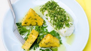 Kabeljauwhaasje met gebakken polenta en gremolata [upl. by Lotti]