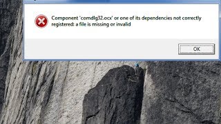 Solved COMDLG32ocx missing or invalid Error in Windows 7810 [upl. by Adnilak]