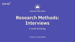 Research Methods Interviews Sociology Theory amp Methods [upl. by Asecnarf373]