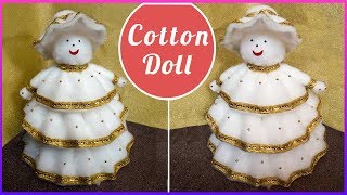 Easy amp Simple Cotton Doll  DIY  Craft  by Piyushas Art [upl. by Virnelli]