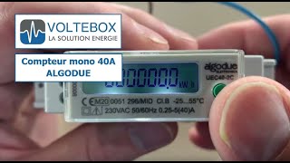 Présentation compteur électrique monophasé 40 A UEC402C UEM402C ALGODUE [upl. by Casar]