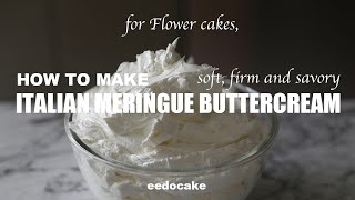 Italian Meringue Buttercream Firm yet soft and savory for Buttercream Flower Cake decorating [upl. by Anaele40]