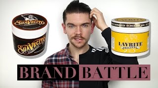 Suavecito Pomade vs Layrite Original Pomade  Brand Battle [upl. by Ylurt]