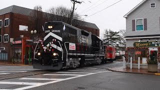 CampD Toys For Tots Train On the Freehold Industrial Railfanning Farmingdale  Jamesburg NJ 12323 [upl. by Norvol]