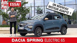 DACIA SPRING Electric 65  un NOUVEAU MOTEUR adapté   Essai [upl. by Hertzog]