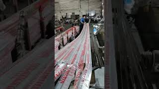 Packing process of long aluminium square tubes [upl. by Gary]