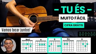 Tu és  Águas Purificadoras  Cifra Simplificada  Para Iniciantes  Fhop Music  Aula De Violão [upl. by Uchida]