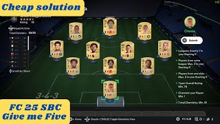 FC 25 FIFA 25  Give me five SBC  Hybrid Leagues  Cheap solution [upl. by Scurlock]