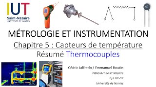 Cours  Les capteurs de température  Thermocouples [upl. by Hazem446]