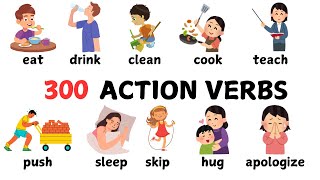 300 action verbs in English  action verbs for beginners [upl. by Alur]