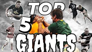 Top 5 South African Rugby GIANTS  Big Hits Insane Strength amp Big Bump Offs [upl. by Gavrila]