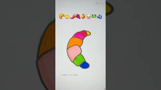 Croissant Emoji Mix  ononnasartstudio emojiart emojiartchallenge youtubeshorts artandcraft [upl. by Hoem]