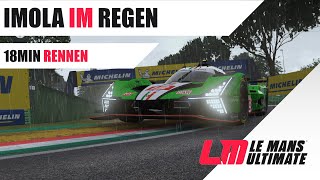 LMU  Regen Bug Imola 18Min Rennen  Hypercar Lamborghini [upl. by Ardnekat]