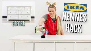 DIY IKEA HACK  Hemnes Dresser Transformation  FLIPMAS Day 5 🎄 [upl. by Malcah]