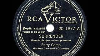 1946 HITS ARCHIVE Surrender  Perry Como a 1 record [upl. by Annav763]