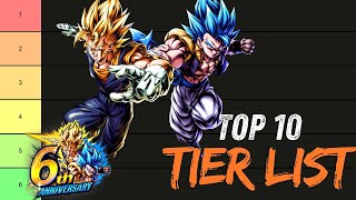 6TH ANNIVERSARY TIER LIST TOP 10 RANKINGS  Dragon Ball legends [upl. by Idnil]