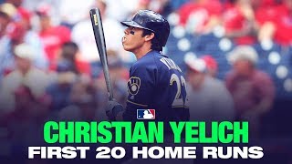 Christian Yelichs first 20 home runs of 2019 [upl. by Esilegna]