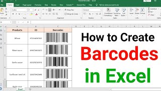 How to Generate Barcodes in Excel  Create Barcodes Very Easily In Excel That Actually Works [upl. by Airetnahs181]