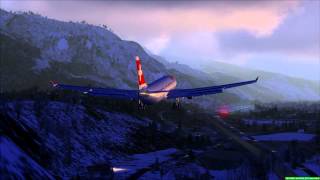 Swiss A330 Landing at Meiringen Switzerland [upl. by Dygal29]