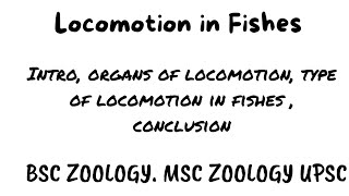 Locomotion in fishes  Types of fins and locomotion [upl. by Johm]