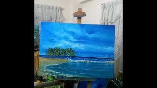 Early Birds Oil Painting on Canvas artist mahbub anowar art oilpainting seascape shorts [upl. by Venator]