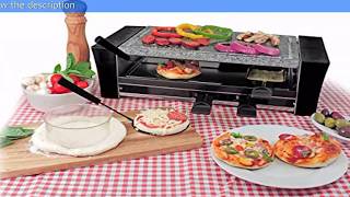 Swissmar KF 77087 Locarno 8 Person PizzaRaclette Party Grill with Granite Stone Top Black [upl. by Adnawed877]