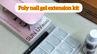 poly nail gel extension kit THR3E STROKES FlipkartNail extension [upl. by Elleynad]