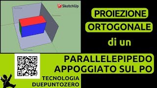 Proiezione Ortogonale parallelepipedo poggiato sul PO [upl. by Worthy]