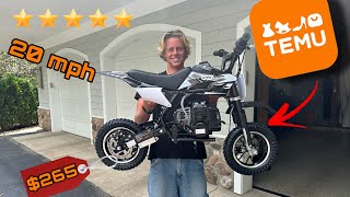 TEMU 50cc Dirt Bike  unboxing and test ride [upl. by Halle807]