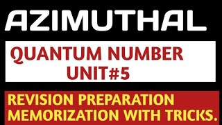 AZIMUTHAL QUANTUM NUMBERREVISION DISCUSSION PREPARATION TRICKS TO MEMORIZE AZIMUTHAL QUANTUM NUMBER [upl. by Morena639]