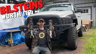 DIY How To Install Front Bilstein 5100 Shocks on a Dodge Ram 20092018  Budget Off Road RAM Build [upl. by Maze]