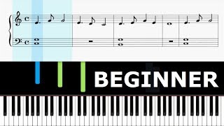 Gavotte  Piano Lesson Slow BEGINNER [upl. by Columbyne]