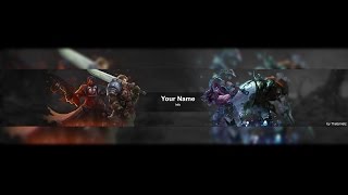 Speed Art 2  Free League of Legends Youtube Banner [upl. by Ennahgem747]