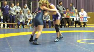 2012 Harry Geris Memorial Duals 55 kg Brianne Barry Western vs Sarah Hildebrandt King [upl. by Ron]