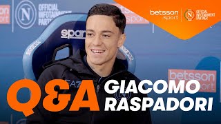 💙 SSC NAPOLI QampA CON GIACOMO RASPADORI  Presented by BetssonSport [upl. by Nibram]