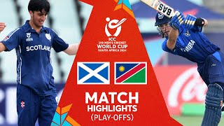 Scotland v Namibia  Match Highlights  U19 CWC 2024 [upl. by Evod]