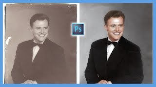 How to Repair and Colorize Old Photos Adobe Photoshop CC Tutorial [upl. by Lola770]