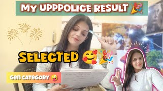 MY UPPPOLICE RESULT🎉🥰 SELECTED😀🧿 [upl. by Dorlisa]