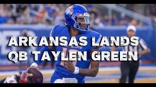 Arkansas lands transfer QB Taylen Green [upl. by Ligetti]