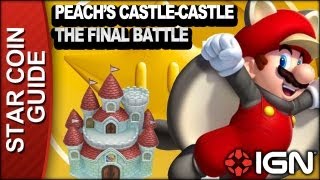 SPOILERS New Super Mario Bros U 3 Star Coin Walkthrough  Peachs CastleCastle The Final Battle [upl. by Artinad]