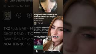 Exposing your spotify playlists playlist spotify spotifyplaylist musician singer reaction [upl. by Ylrehc]