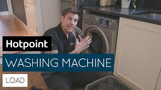 How to load your washing machine  by Hotpoint [upl. by Llerruj]