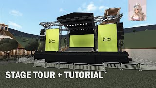 Concert Event Stage  Bloxburg Tour and Speedbuild Tutorial [upl. by Idnahr]