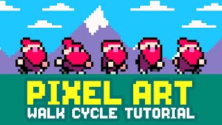 Easy Pixel Art Walk Cycle Tutorial [upl. by Raskin97]