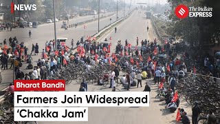 Bharat Bandh Farmers Join Widespread ‘Chakka Jam’ Public Transport Markets Services Hit [upl. by Brana452]