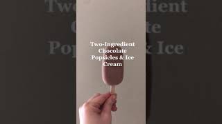 Twoingredient chocolate popsicles or homemade ice cream without an ice cream maker [upl. by Nisen]