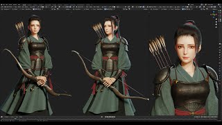 Blender 3D Modeling  Archer  Character [upl. by Hukill]